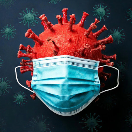 Virus. Virus 3d rendering. Medical concept. Flu. Hemorrhagic fever. Human metapneumovirus. Influenza. Pandemic. Children. Indiaの写真素材