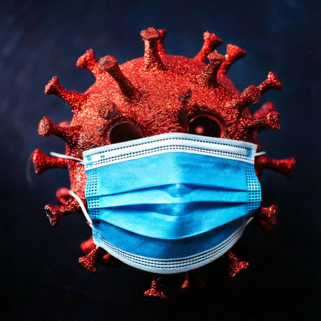 Virus 3d rendering. Medical concept. Hemorrhagic fever. Human metapneumovirus. Influenza. Pandemic. Children. Indiaの写真素材