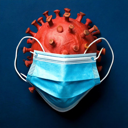 Virus 3d rendering. Medical concept. Flu. Hemorrhagic fever. Pandemic. Children.の写真素材