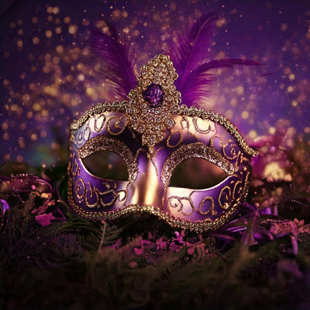 Carnival. Mask. Carnival design for the celebration event. Carnival combines elements such as costumes, groups singing couplets, parades and street parties.の写真素材