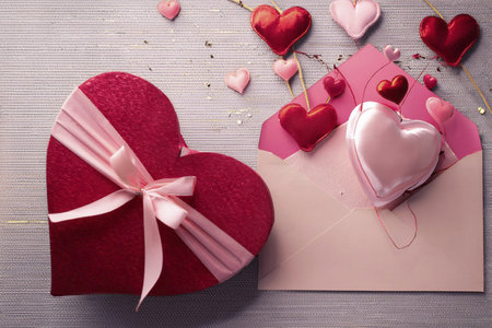 Valentine. Valentine's Day greeting cards. Modern minimalist aesthetic design with hearts, typography and lettering. Template for invitation, cover, banner, poster and flyer. 2025の写真素材