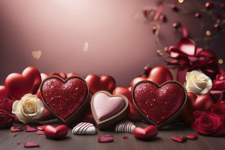 Valentine. Valentine's Day greeting cards. Modern minimalist aesthetic design with hearts, typography and lettering. Template for invitation, cover, banner, poster and flyer. 2025の写真素材