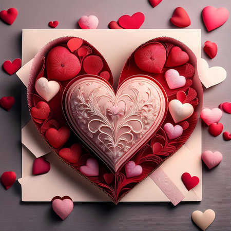 Valentine. Valentine's Day greeting cards. Modern minimalist aesthetic design with hearts,...