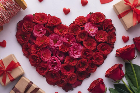 Valentine. Valentine's Day greeting cards. Modern minimalist aesthetic design with hearts, typography and lettering. Template for invitation, cover, banner, poster and flyer. Februの写真素材