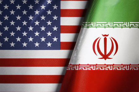 Escalating Tensions: Israel, Iran, and USA in Conflict Zone. Tensions between Israel (Tel Aviv, Herzliya), Iran, and USA escalate, critical situationの写真素材
