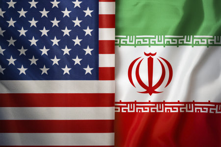 Escalating Tensions: Israel, Iran, and USA in Conflict Zone. Tensions between Israel (Tel Aviv, Herzliya), Iran, and USA escalate, critical situationの写真素材
