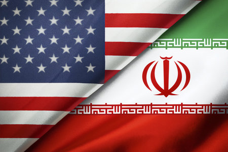 Escalating Tensions: Israel, Iran, and USA in Conflict Zone. Tensions between Israel (Tel Aviv, Herzliya), Iran, and USA escalate, critical situationの写真素材