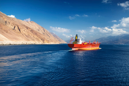 Iran Threatens to Close Strait of Hormuz: Global Crisis Looms. Iran considers closing Strait of Hormuz, impacting global trade. War in the Middle East. Iran. Israel. USA. 2025の写真素材