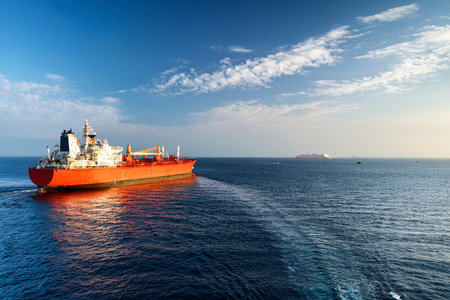 Iran Threatens to Close Strait of Hormuz: Global Crisis Looms. Iran considers closing Strait of Hormuz, impacting global trade. War in the Middle East. Iran. Israel. USA. 2025の写真素材