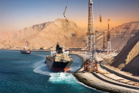 Iran Threatens to Close Strait of Hormuz: Global Crisis Looms. Iran considers closing Strait of Hormuz, impacting global trade. War in the Middle East. Iran. Israel. USA. 2025の写真素材