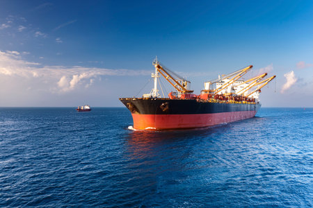 Iran Threatens to Close Strait of Hormuz: Global Crisis Looms. Iran considers closing Strait of Hormuz, impacting global trade. War in the Middle East. Iran. Israel. USA. 2025の写真素材