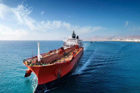 Iran Threatens to Close Strait of Hormuz: Global Crisis Looms. Iran considers closing Strait of Hormuz, impacting global trade. War in the Middle East. Iran. Israel. USA. 2025の写真素材