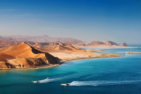 Iran considers closing Strait of Hormuz, impacting global trade.の写真素材