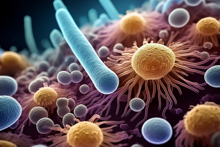 3d illustration of sperm and egg cell, spermatozoons