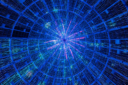 Stunning view of the Christmas lights in Vigo, Galicia, Spain. Streets, squares, and trees are decorated with millions of LED lights, creating a magical atmosphere that transformsの写真素材