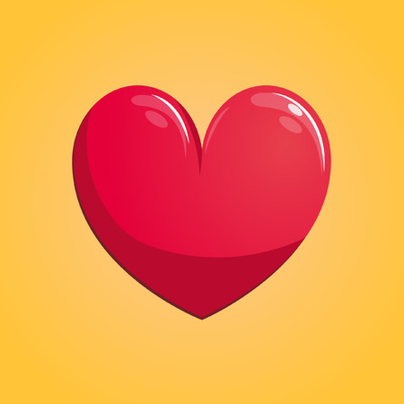 Red Heart vector illustrationのイラスト素材