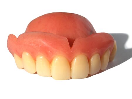 Upper false teeth made of fine materialsの写真素材