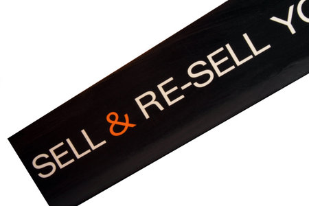 Advertisement material banner for selling and reselling products