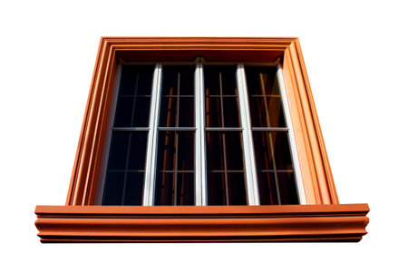 Modern architectural window design isolated in pure white background