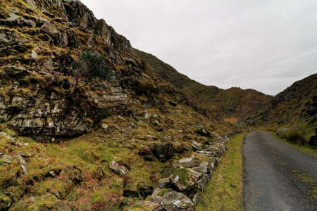 Beautifull pass in hills of Dingleの写真素材