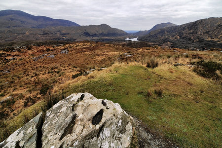 Beautifull pass in hills of Dingleの写真素材