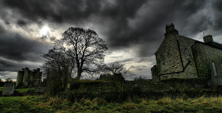 Trim castle of the Abbey of St. Mary, Trim, Co. Meath.の写真素材