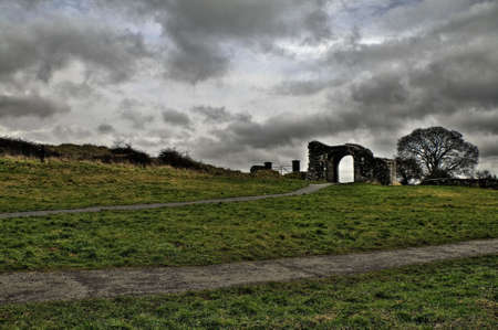 The gate of Yellow Tower of the Abbey of St. Mary, Trim, Co. Meath.の写真素材