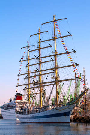 Tall ships in Klaipeda port during 2009 racesの写真素材