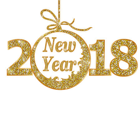 Happy new year 2018のイラスト素材