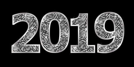 Happy new year 2019のイラスト素材