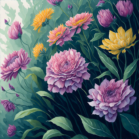 flower blooming backgroundの素材