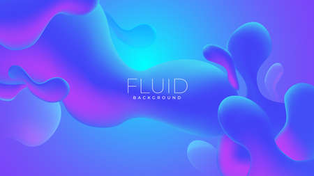 Abstract background Gradient fluid shapes compositionのイラスト素材