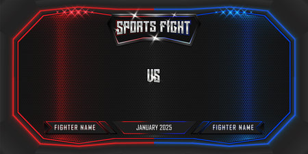 Realistic sports fighting 3d poster with modern metallicのイラスト素材