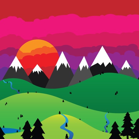 cartoon backgroundのイラスト素材