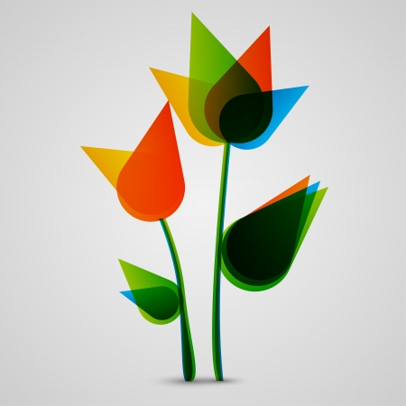 Colorful Flowers   EPS10 Vectorのイラスト素材