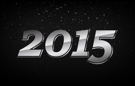 Silver Happy New Year 2015 Sign