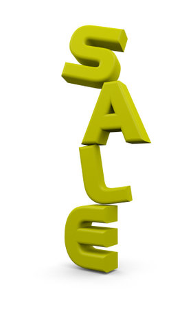 3D "sale" word isolated on whiteの写真素材