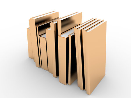Golden books 3Dの写真素材