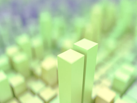 Abstract geometric background in pastel colors. 3D rendering.