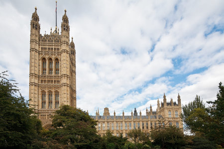 Victoria Tower of the Palace of Westminster (Houses of Parliament), London, UK