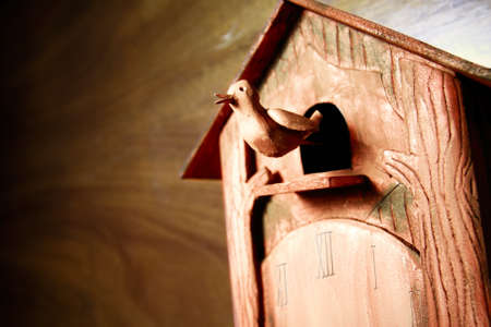 photo of cuckoo clock representing timeの写真素材