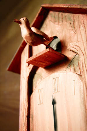 photo of cuckoo clock representing timeの写真素材