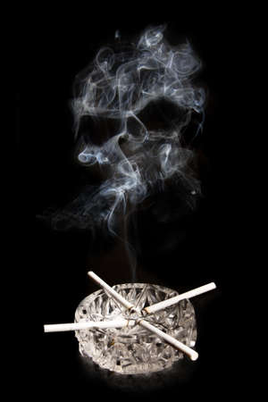 deadly smoke with the shape of a skullの写真素材