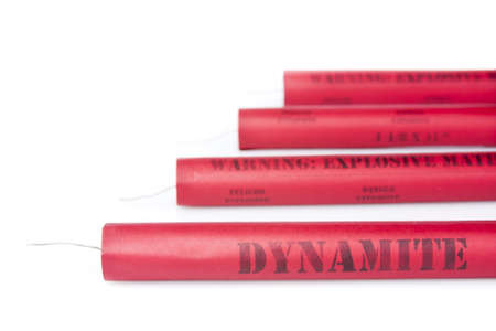 Dynamite on white backgroundの写真素材