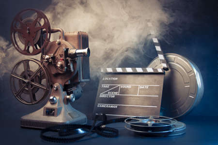 filmmaking concept scene with dramatic lightingの写真素材
