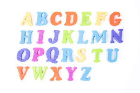 magnetic letter on a white backroundの写真素材
