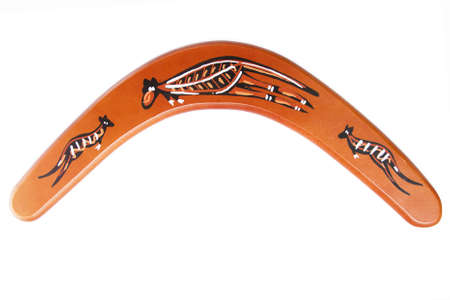 boomerang isolated on a white backgroundの写真素材