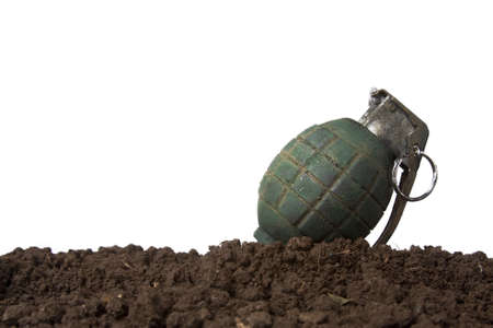 grenade isolated on whiteの写真素材