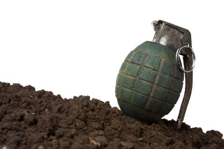 grenade isolated on whiteの写真素材