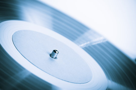 Vintage turn table extreme close-up